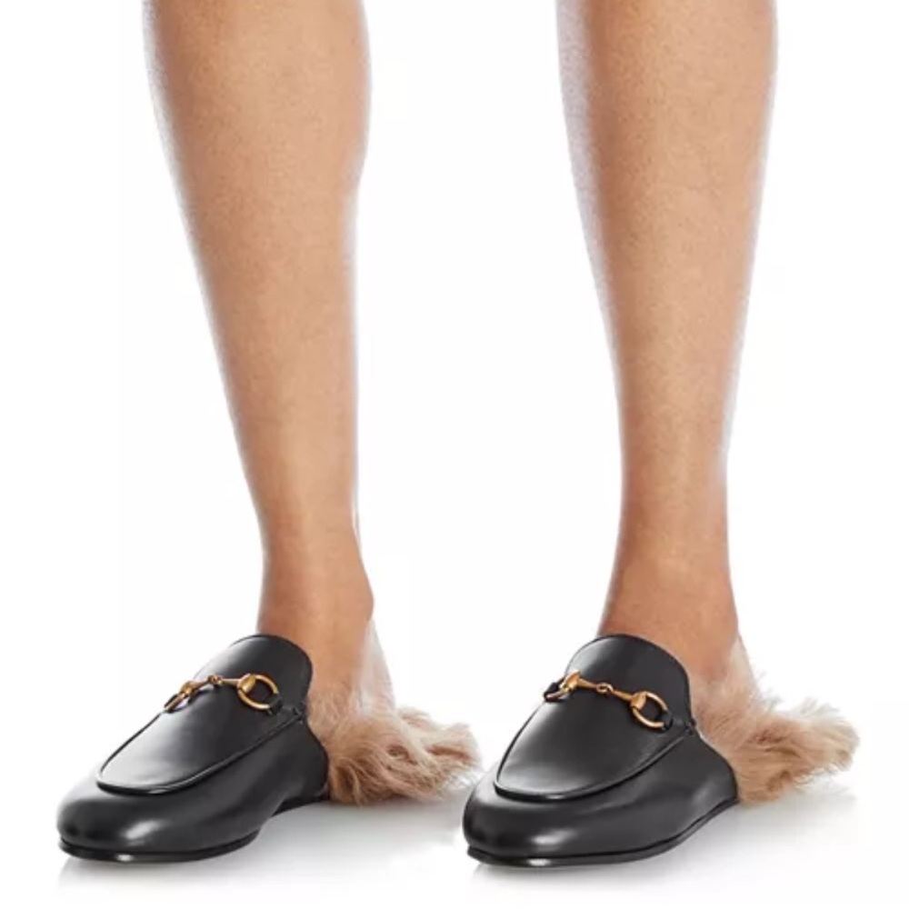 Gucci Princetown Loafers with Faux Fur size 36